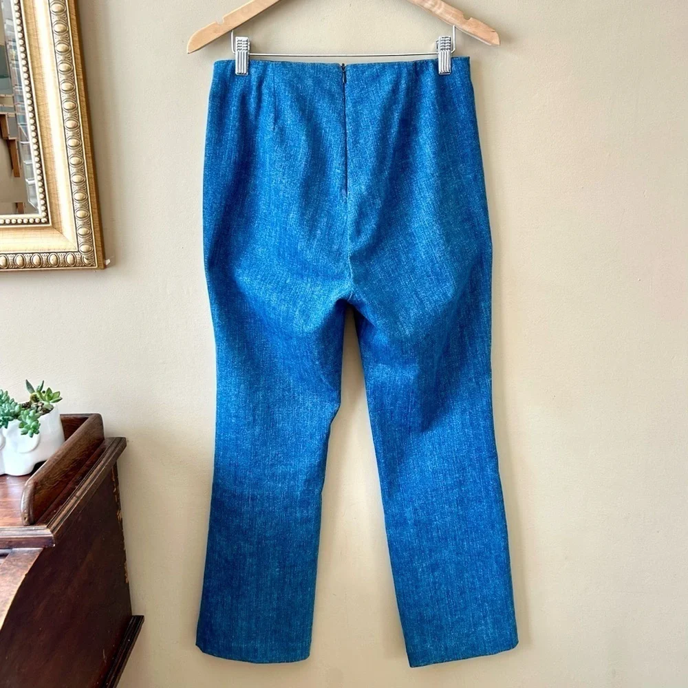 Rag & Bone Hina High Waist Denim Pants Cropped Jeans Flat Front Clean Ambra 8